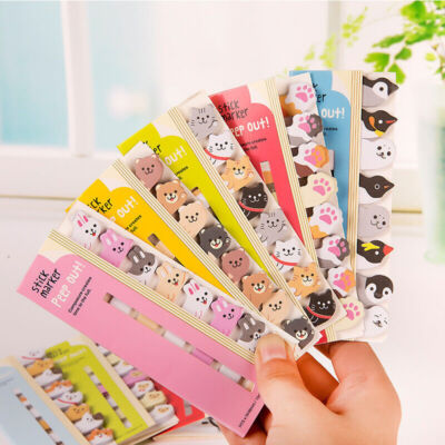 120 Pages Cute penguin sheep cats Mini Sticky Notes Page Marker Memo Tab Sticker