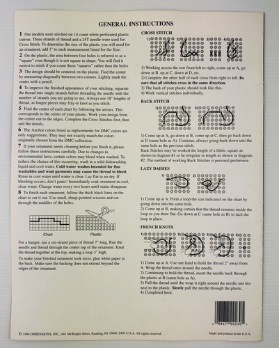 Favorite Friends Christmas Ornaments Cross Stitch Leaflet #230 Dimensions Peifer - Picture 2 of 2