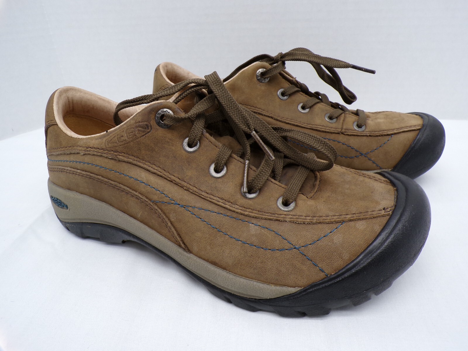 KEEN scarpe da trekking marroni in pelle taglia 7 5 modello 53001 slbk