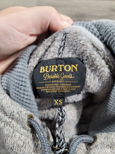 Burton Minxy Sweater Full Zip Hoodie Jacket Size XS Gray Heather Long Length - Picture 9 of 14
