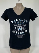 Universal Studios Hollywood Backlot Studio Tour Black T-Shirt Women's MEDIUM