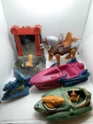 Vintage MOTU Lot Slime Pit Stridor Wind Raider Sky Sled Land Shark He-Man Set