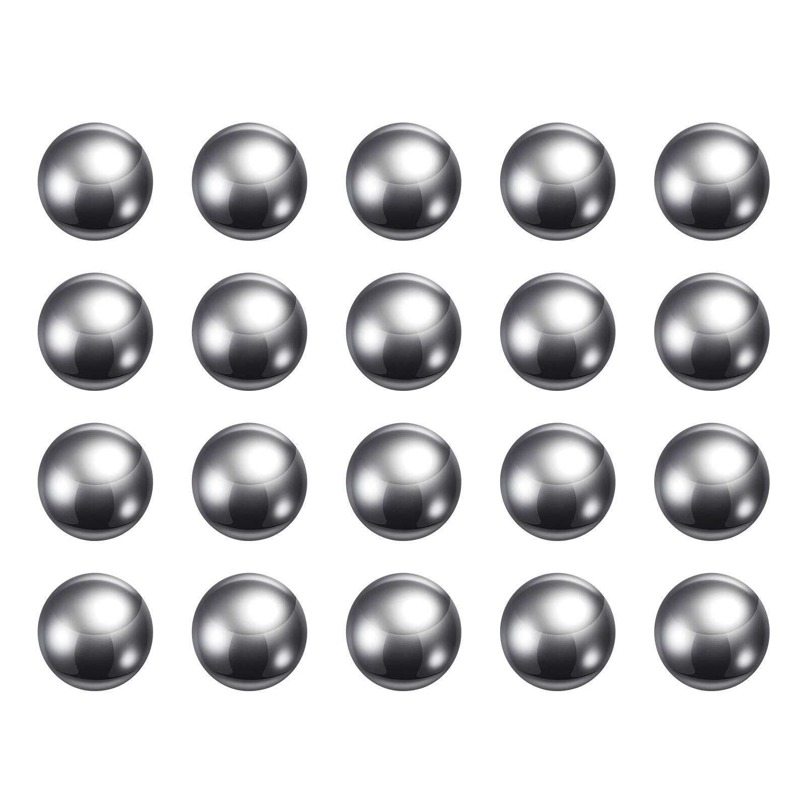 20pcs Precision Balls 14mm Diameter G10 Chrome Steel Ball for Bearings, Silver