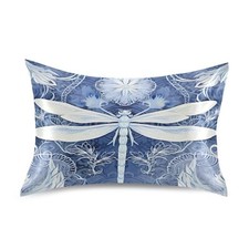 Dragonfly Satin Pillowcase Soft Silk Queen Size 20"x30" Breathable Hair Friendly