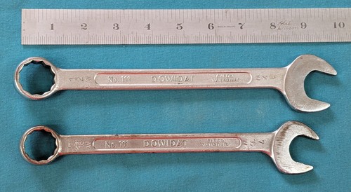 DOWIDAT # 111 Series 2pc. Combination Wrench Set WHITWORTH SIZED Made Germany