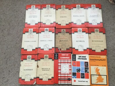 Ordnance Survey Map One Inch, Mostly SEVENTH SERIES in 50s/60s,Majority Scottish
