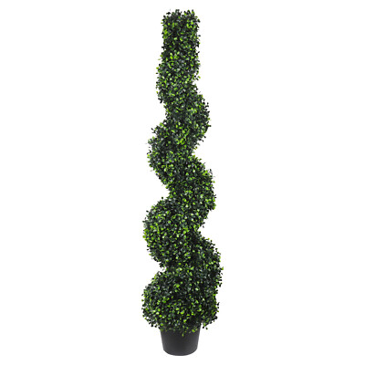 Artificial Tree Fake Spiral Boxwood with Plastic Pot For Indoor Outdoor Festival