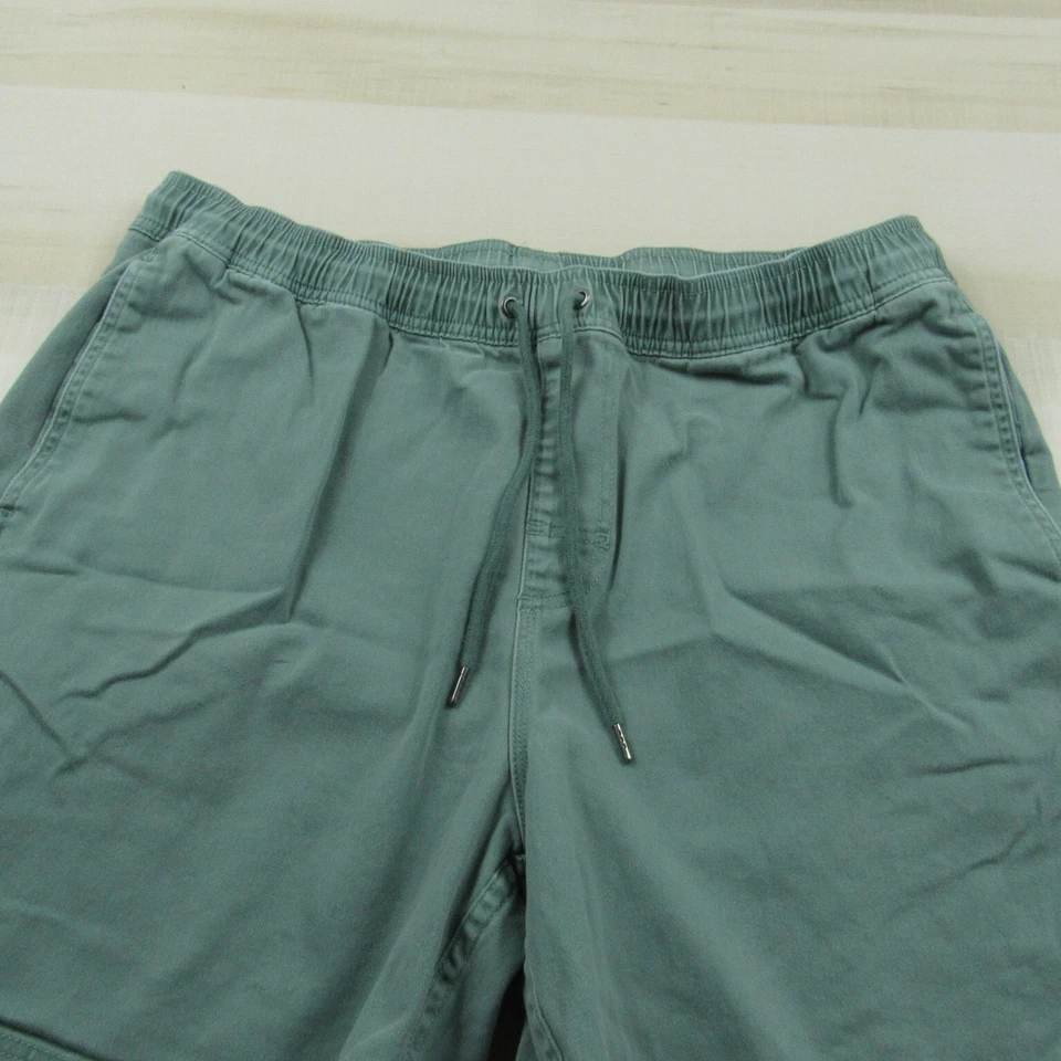 Pantalones Cortos RVCA Hombres Extra Grandes Verde Algodón 6 Entrepiernas Surf Exterior Cordón Foto 2 de 4