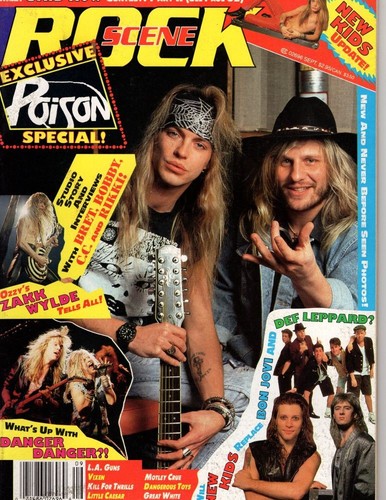 9/90 September 1990 Rock Scene magazine Danger Danger Vixen Bon Jovi Skid Row