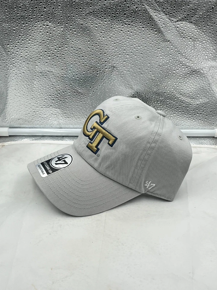 Georgia Tech Chaquetas Amarillas Marca NCAA '47 Gris Limpieza Sombrero Ajustable Foto 2 de 4