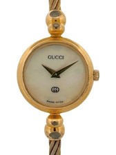 GUCCI 2700L Bangle Watch Mother of Pearl MOP Shell Dial Quartz Women MINT