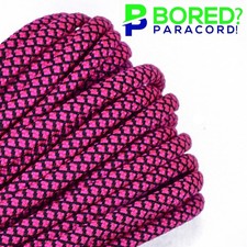 Neon Pink Diamonds - 100 FT - 550 Paracord Rope 7 strand Parachute Cord