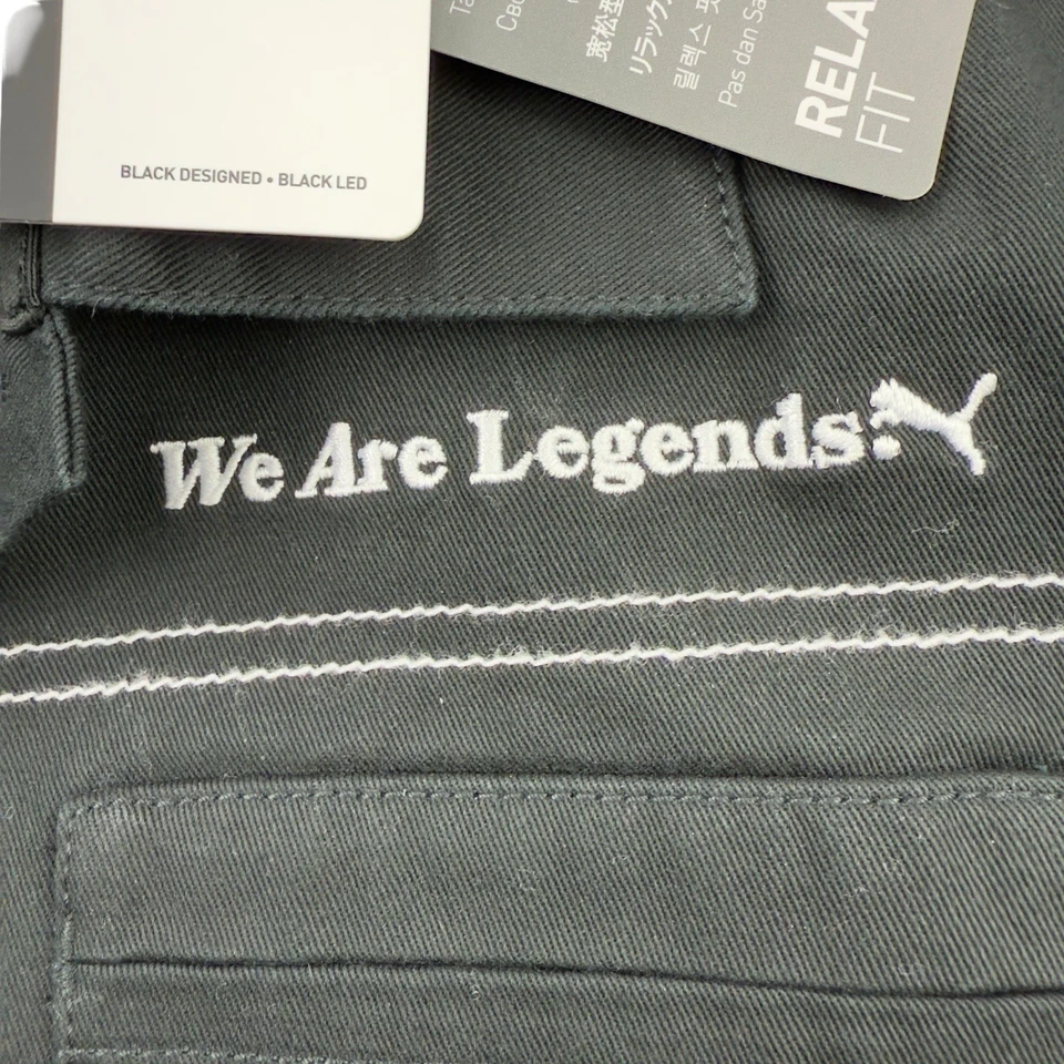 PUMA x WAL We Are Legends Black Denim Cotton Shirt Jacket Shacket Mens Large NWT - Image 4 of 4