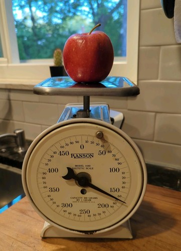 Vtg Hanson Dietetic Scale Kitchen Model 1440 White
