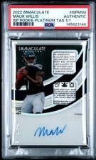 2022 Panini Immaculate Malik Willis Platinum Laundry Tag RPA 1/1 RC Auto PSA Au