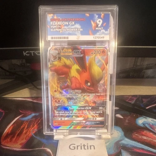 ACE Grading 9 Flareon GX SM171 Black Star Promo Holo Pokémon TCG Card