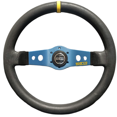 Sparco Rally 350mm Steering Wheel Blue Spoke Black Italy JDM