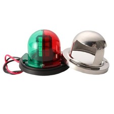 2 IN 1 Marine Boat Yacht Pontoon 12V Stainless Steel LED Bow Navigation Lights