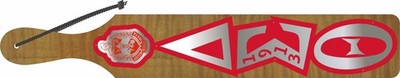 Delta Sigma Theta Mirror Letter Wood Paddle [Brown - 22'' x 3.5'' x 0.75'']