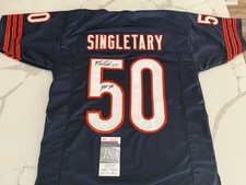 Mike Singletary Signed Autographed Pro Style Jersey Jsa Witness Coa Chicago Bear