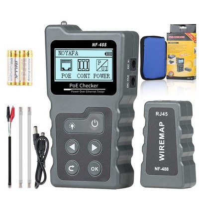 RJ45 Network Cable Tester Multifunction Poe Ethernet Cable Tester Kit for CAT...