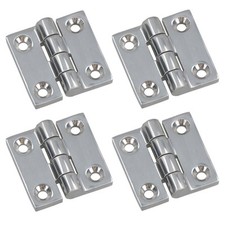 Polished Door Butt Hinge Stainless Steel 38mm x 38mm 316 Marine Cabin