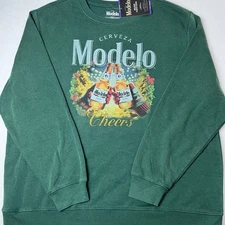 Modelo Especial Men's 2XL Sweatshirt Holiday Edition Fleece Crew Neck Green New