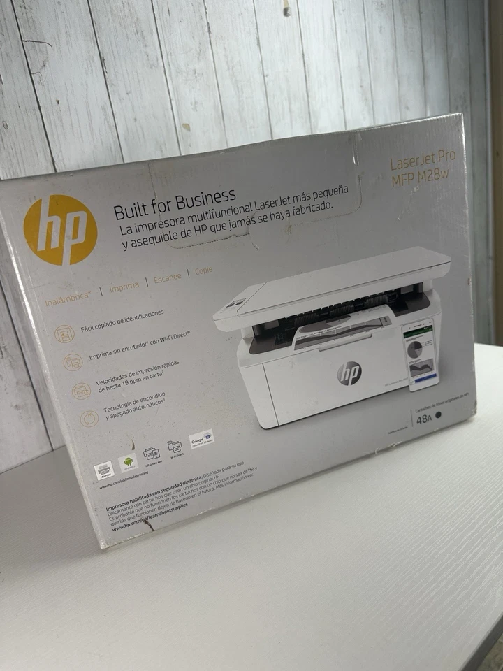 Brand New HP Laser Jet Pro All-in-One Printer- White- MFP M28w j - Image 3 of 4