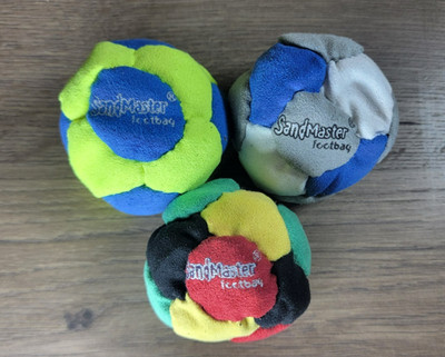 WFA World Footbag SandMaster 3 PACK Multicolor, Freestyle Sack USA