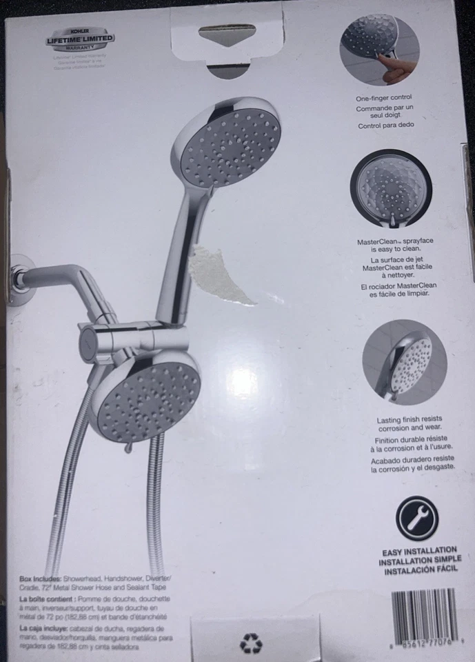 Kohler R28159-G-CP, Kit Combo de Ducha Multifunción 2 en 1, Cromo Pulido Foto 2 de 4