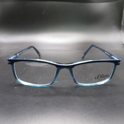 s.Oliver Premium Germany Eyeglass Frames Blue Rectangle 52-17-135 Mod 94827