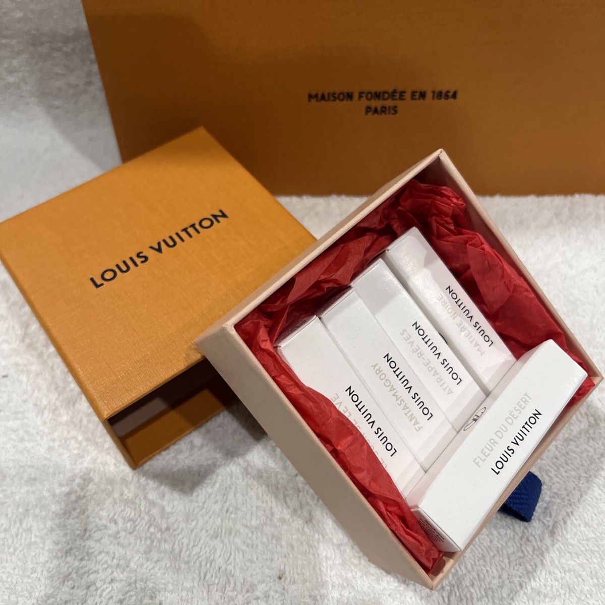 Louis Vuitton Perfume Sample Set Of 5. New In The Box And LV Bag