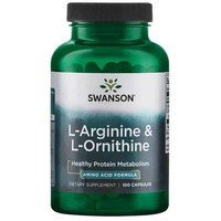 Swanson L-Arginin & L-Ornithin (L-Arginin Und L-Ornithin) 100 Kapseln