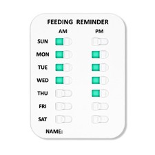 XIHIRCD Dog Feeding Reminder, Magnet Feed Sign 6.3x4.72x0.31in, white