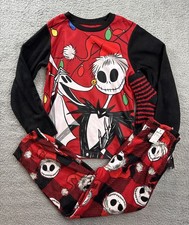 Boys Youth Medium 8/10 Nightmare before Christmas Jack Skellington Pajama Set