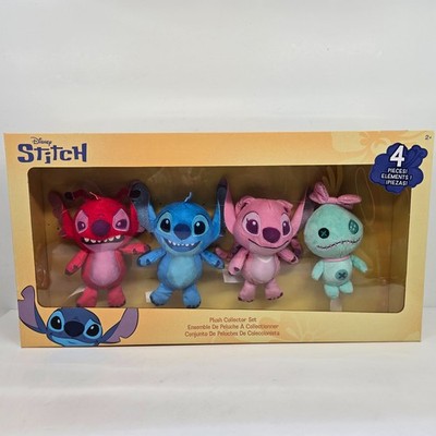 Disney Stitch 4 Pack Leroy Stitch Angel Scrump Plush Set Exclusive