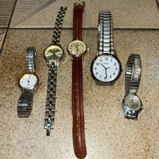 5-Qty Timex Ladies Watches Carriage, Acqua, All Running, Quartz and Mechanical