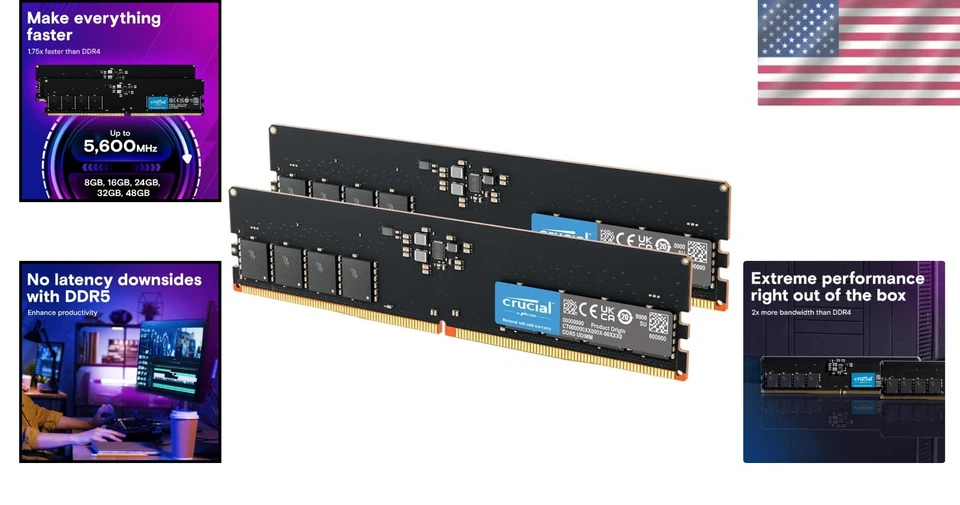 Compatible with Intel Core & AMD Ryzen - 32GB RAM Kit - Image 2 of 4