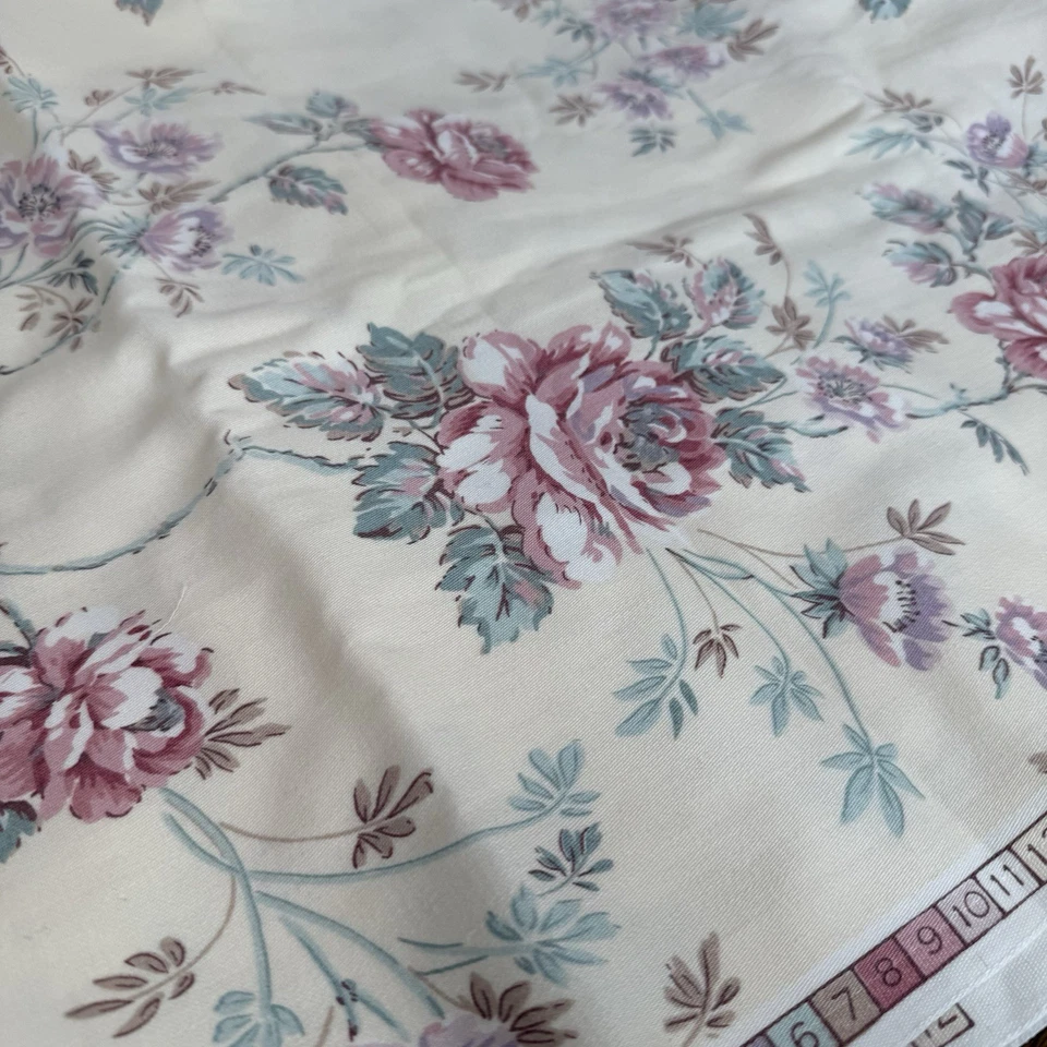 Edredón de algodón de tela rosa grande de colección rosa crema flor casa núcleo remanente Foto 2 de 3
