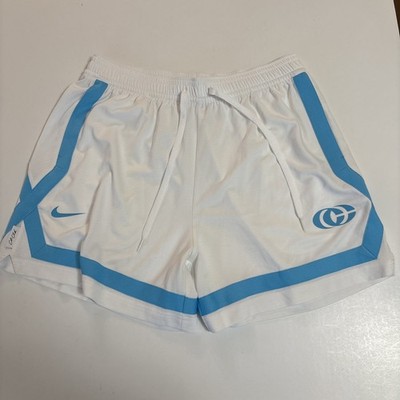 NWOT Nike Big Kids' Caitlin Clark Crossover Basketball Shorts White/Baltic Blue