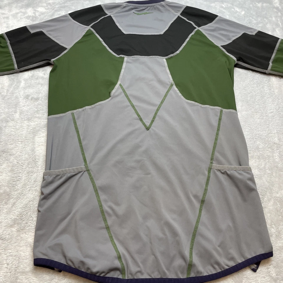 SUPERX Shirt Mens M Green Gray Long Sleeve Pockets Gym Superhero Athletic Active - Image 2 of 4