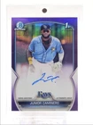 JUNIOR CAMINERO 2023 BOWMAN CHROME 1ST PURPLE REFRACTOR RAYS AUTO /250 Q4408