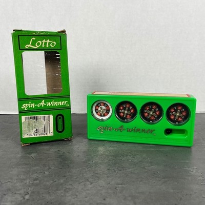 Vintage 1984 Ontec Lotto Spin-A-Winner Mechanical Lottery Number Generator Green