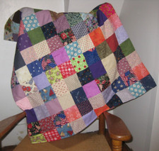 Baby Quilt 35" x 43" Hand Made Child Nursery Multicolor Flags Monkeys 15