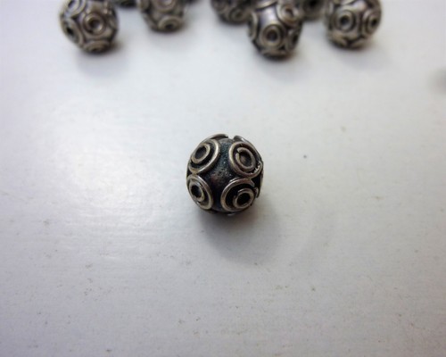 Sterling silver Bali beads handmade 9mm jewellery making bracelet earrings - Picture 4 of 7