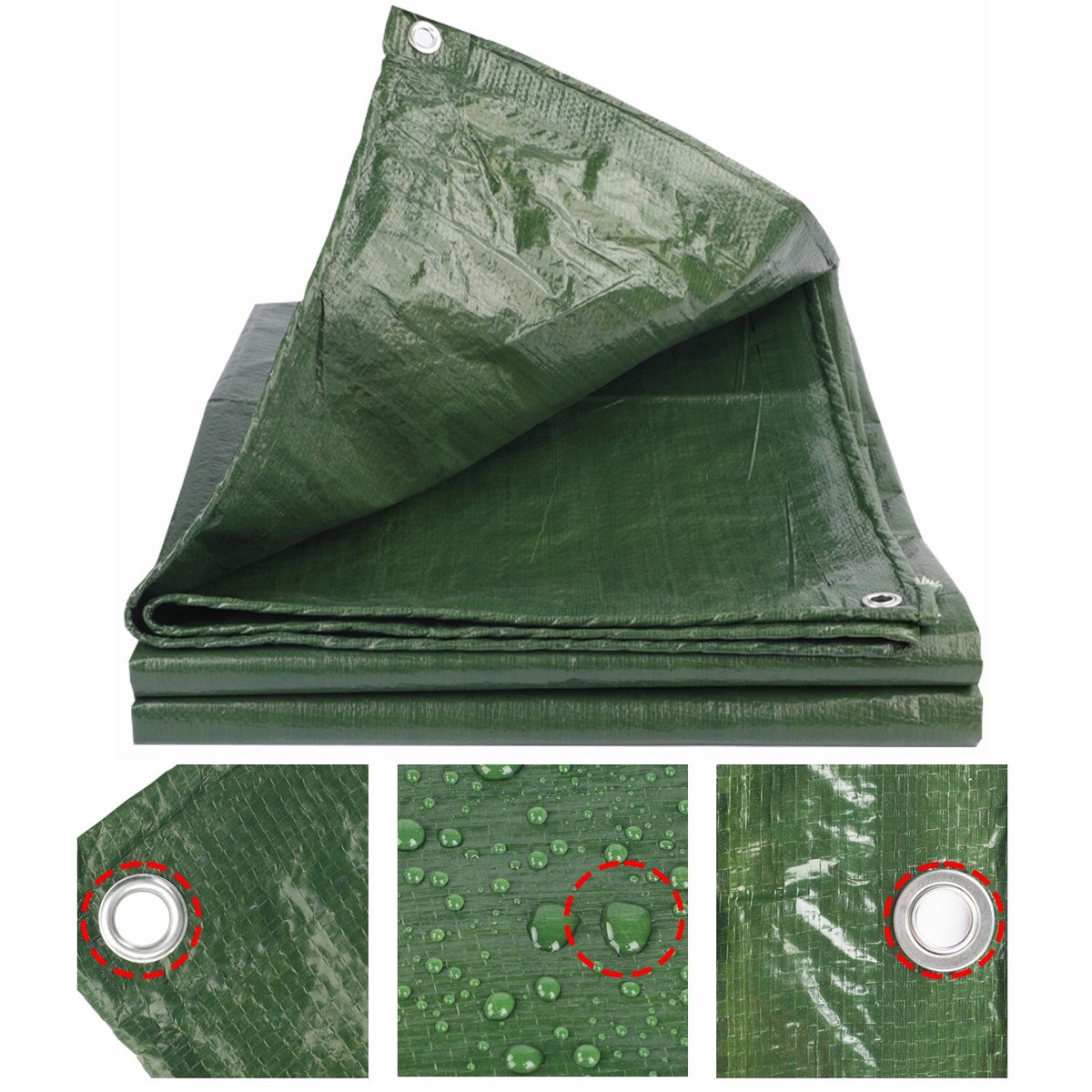 GT Garden – Stabile PE-Gewebeplane 3x4m, Grau, 200g/m² – Wasserdicht & UV-beständig