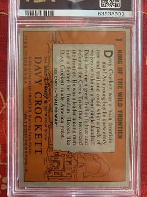 1956 DAVY CROCKETT ORANGE #1 KING OF THE WILD FRONTIER PSA 8 | eBay