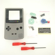 GBC Nintendo Game Boy Color Replacement Housing Shell Screen Lens SFC SNES Gray