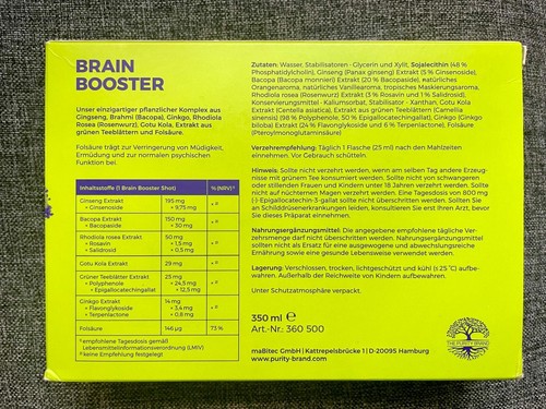 Brain Booster mit Ginseng, Bacopa, Rhodiola Rosea, Gotu Kola, Grüner Tee, Ginkgo - Bild 2 von 2