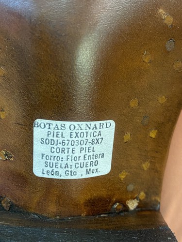 Vintage Handmade Leon Mexico Lizard Hand stitched Cowboy Leather Boots NIB Sz9.5, Size 9, $125 - Photo 9